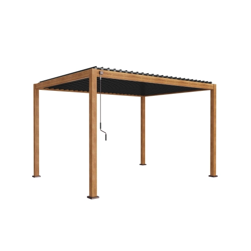 Pergola ogrodowa aluminiowa MIRADOR Premium 111 Delux 3 x 4 m Dąb Wiśniowy